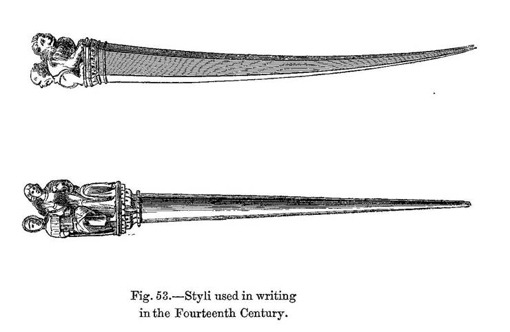 Picture Of Fourteenth Century Writing Implements