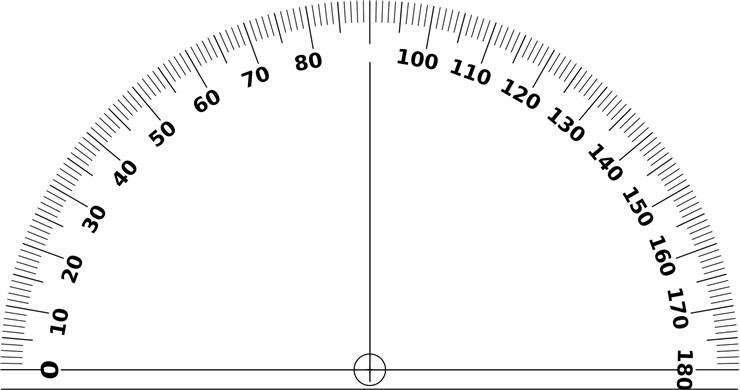 Copper Protractor Ruler Semicircle Drawing Measurement Math Geometry Tool Retro 